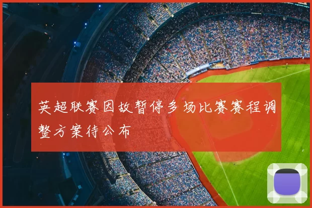 英超联赛因故暂停多场比赛赛程调整方案待公布